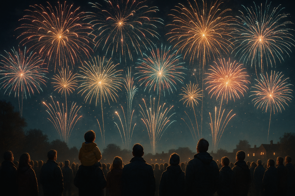 Fireworks display in Macclesfield