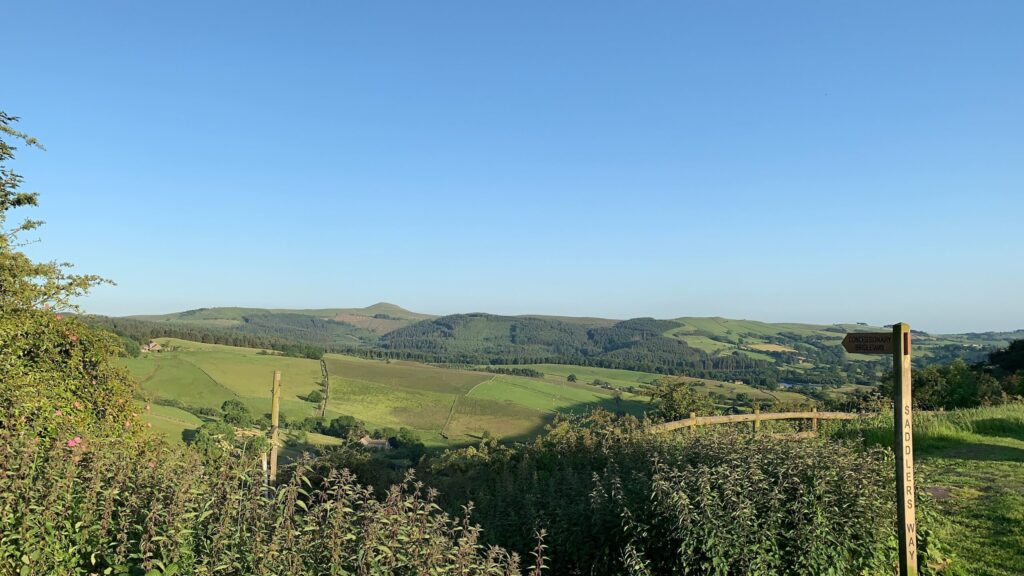 View from Tegg's Nose Country Park across the Cheshire countryside